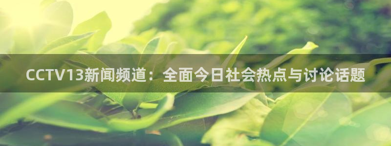 山猫体育免费赛事直播：CCTV13新闻频道：全面今日社会热点与讨论话题