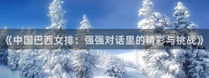 山猫体育nba在线观看免费：《中国巴西女排：强强对话里的精彩与挑战》